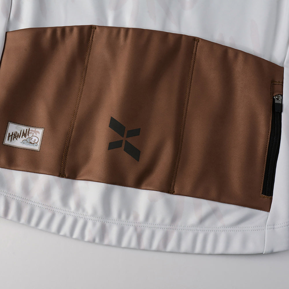 Maillot térmico de ciclismo para mujer Skull-Caramel