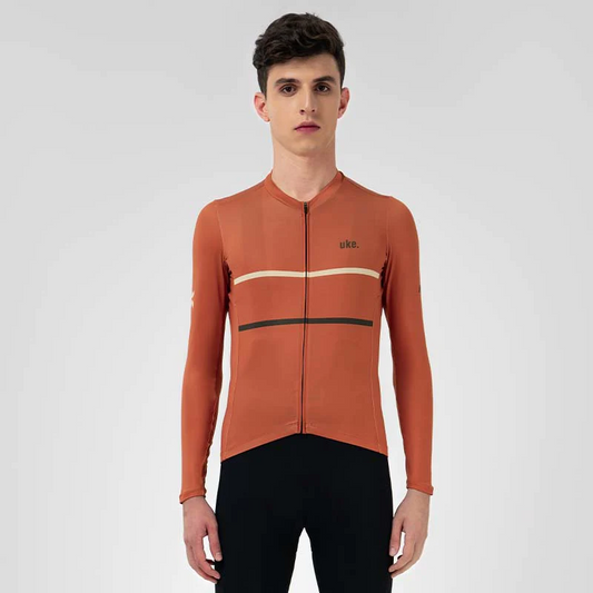 Transform Your Training with the Men's Training LS Jersey A002-Brick Red