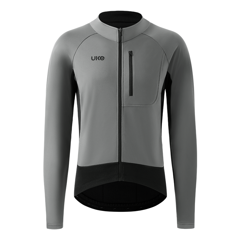 Men's Windproof Thermal Cycling Jacket CL-1 Speed Shadow-Grey Black
