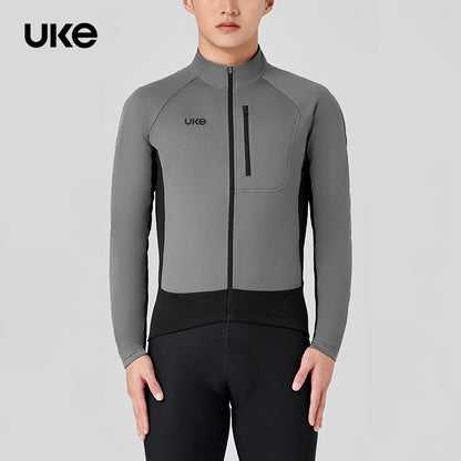 Men's Windproof Thermal Cycling Jacket CL-1 Speed Shadow-Grey Black
