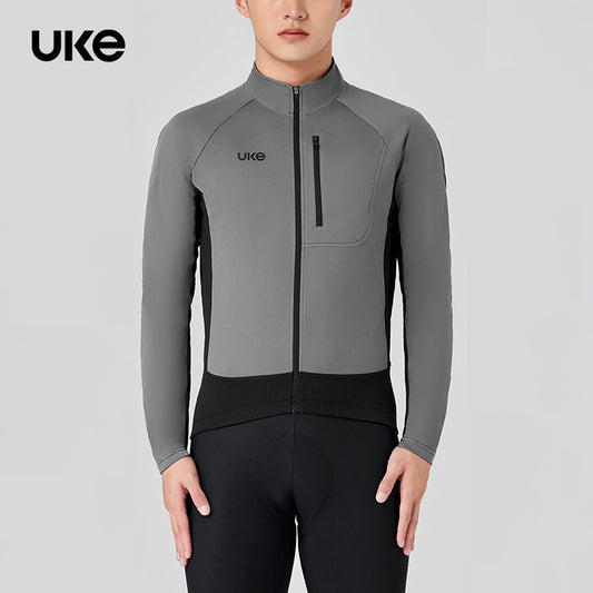 Men's Windproof Thermal Cycling Jacket CL-1 Speed Shadow-Grey Black