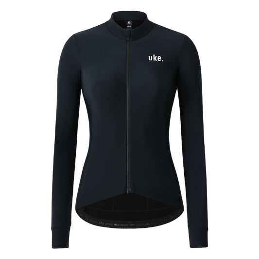 Women's Training Thermal Cycling Jersey Jade-Black