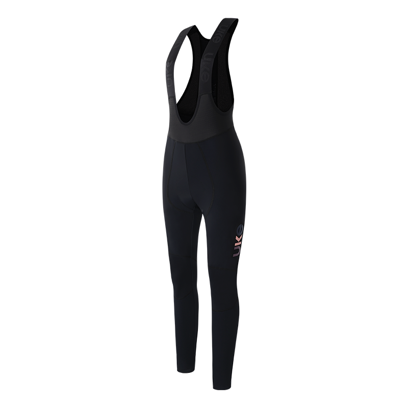 Women's Windproof Thermal Bib Tights PR-1 Black-Black