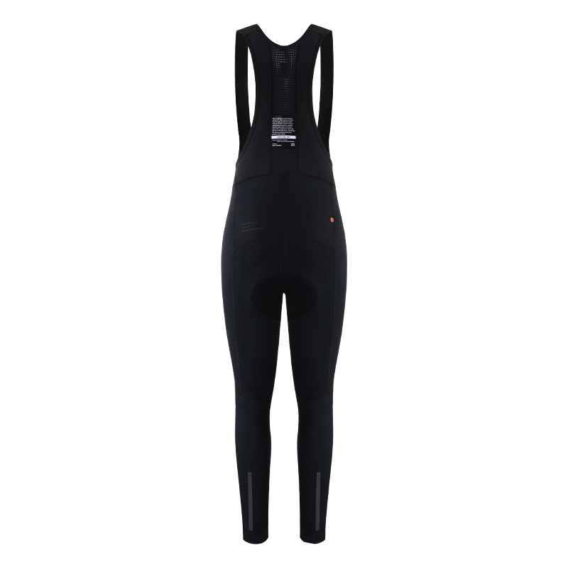 Women's Windproof Thermal Bib Tights PR-1 Black-Black