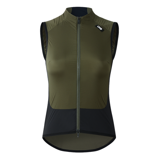 Women's  Cycling Gilet CL-1 WindNight-Olive Green