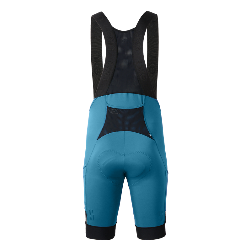 Men's Cargo Bib Shorts SI-1 Basalt-Lake Blue