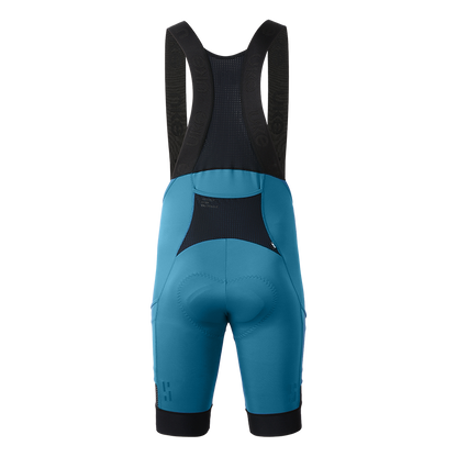 Men's Cargo Bib Shorts SI-1 Basalt-Lake Blue