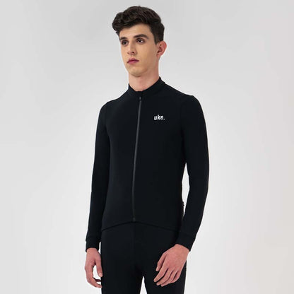 Men's Training Thermal Cycling Jacket Ocean-Black