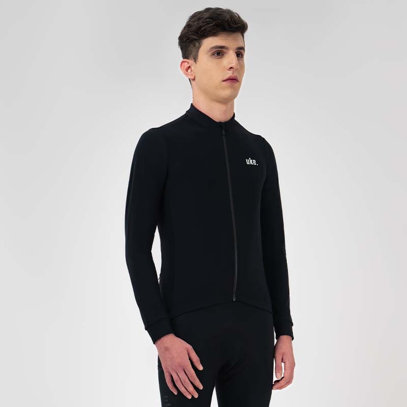 Men's Training Thermal Cycling Jacket Ocean-Black