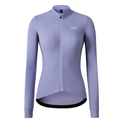 Women's Training Thermal Cycling Jersey Jade-Lilac