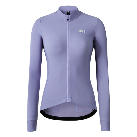 Women's Training Thermal Cycling Jersey Jade-Lilac