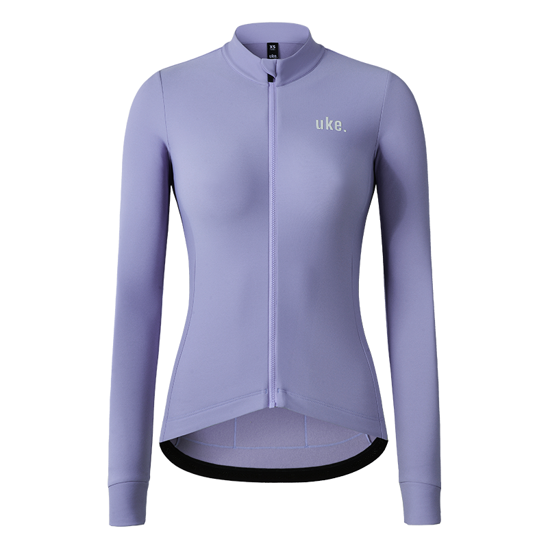 Women's Training Thermal Cycling Jersey Jade-Lilac