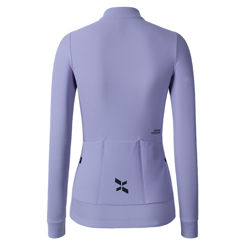 Women's Training Thermal Cycling Jersey Jade-Lilac
