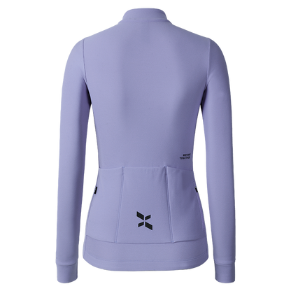 Women's Training Thermal Cycling Jersey Jade-Lilac