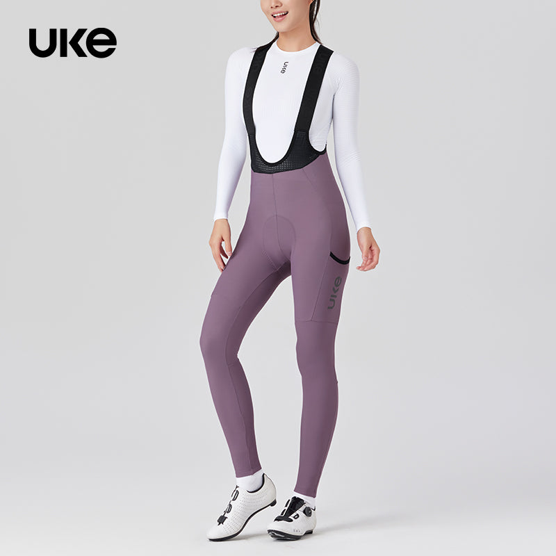 Women's Thermal Cargo Bib Tights CL-1 Qingya-Wisteria