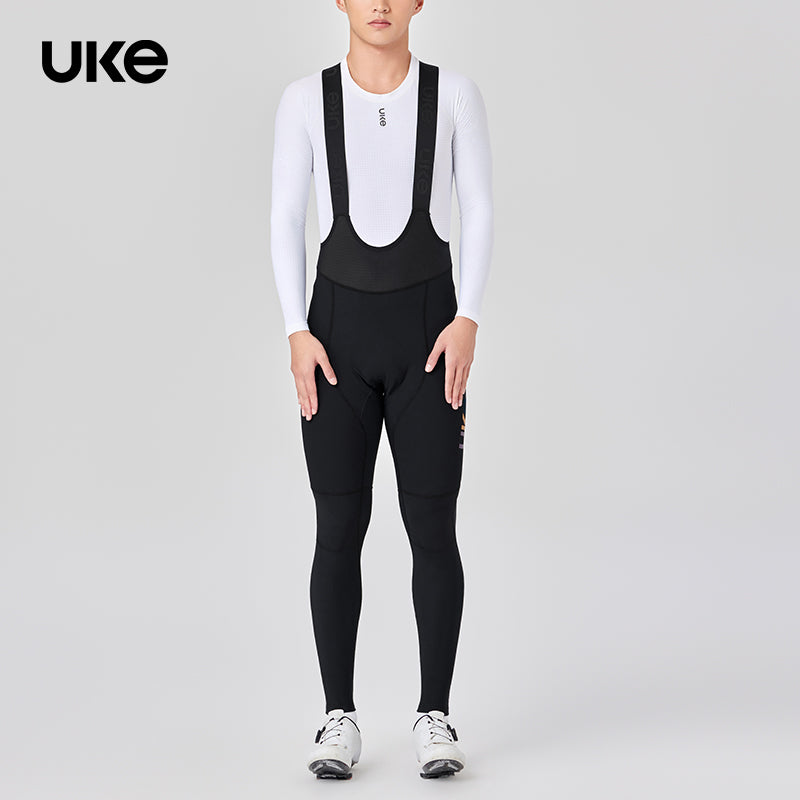 Men's Windproof Thermal Bib Tights PR-1 Shan Sui-Black
