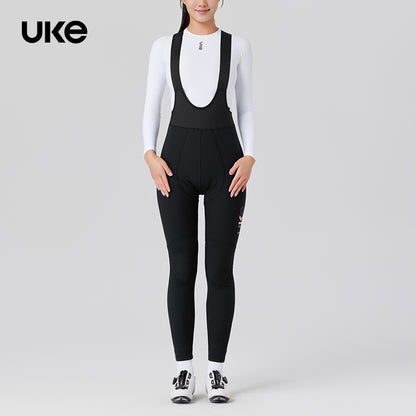 Women's Windproof Thermal Bib Tights PR-1 Black-Black