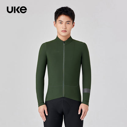 Men's Thermal Cycling Jersey CL-1 Shadow Chaser-Deep Moss Green