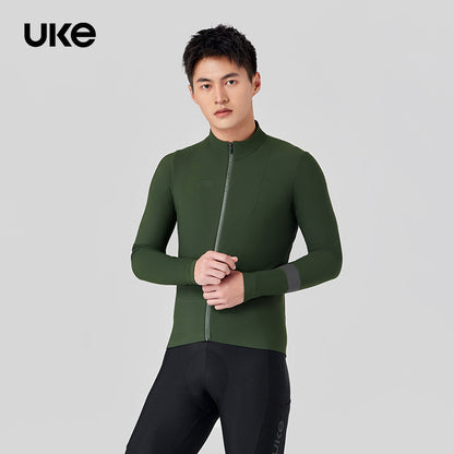 Men's Thermal Cycling Jersey CL-1 Shadow Chaser-Deep Moss Green