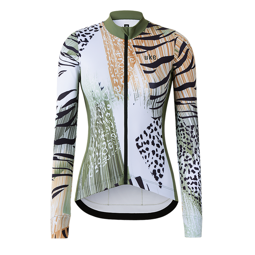Women's Training Thermal Cycling Jersey Wild-Olive Green