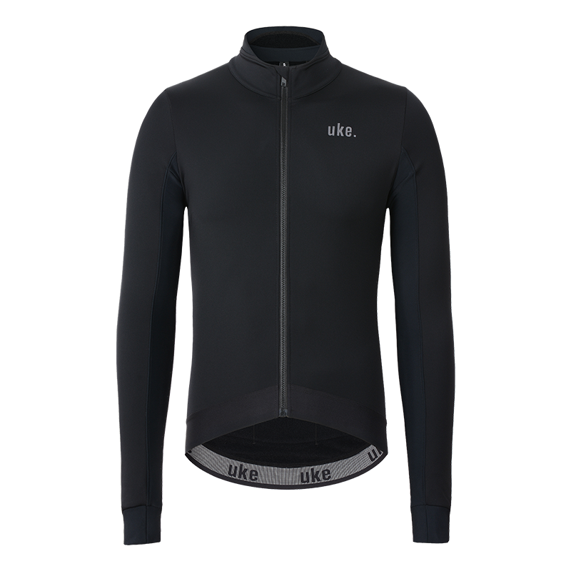 Chaqueta térmica de ciclismo de entrenamiento para hombre Negro-Galaxia