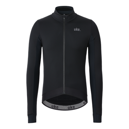 Chaqueta térmica de ciclismo de entrenamiento para hombre Negro-Galaxia