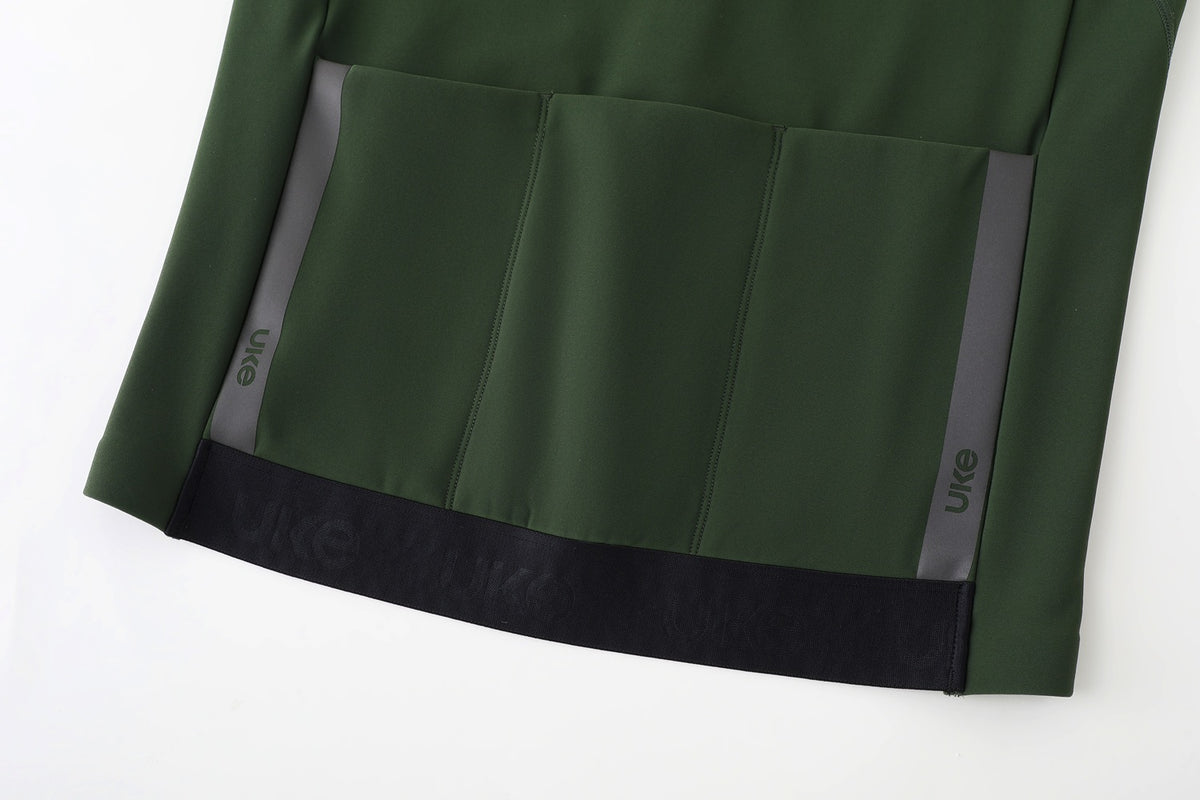 Men's Thermal Cycling Jersey CL-1 Shadow Chaser-Deep Moss Green