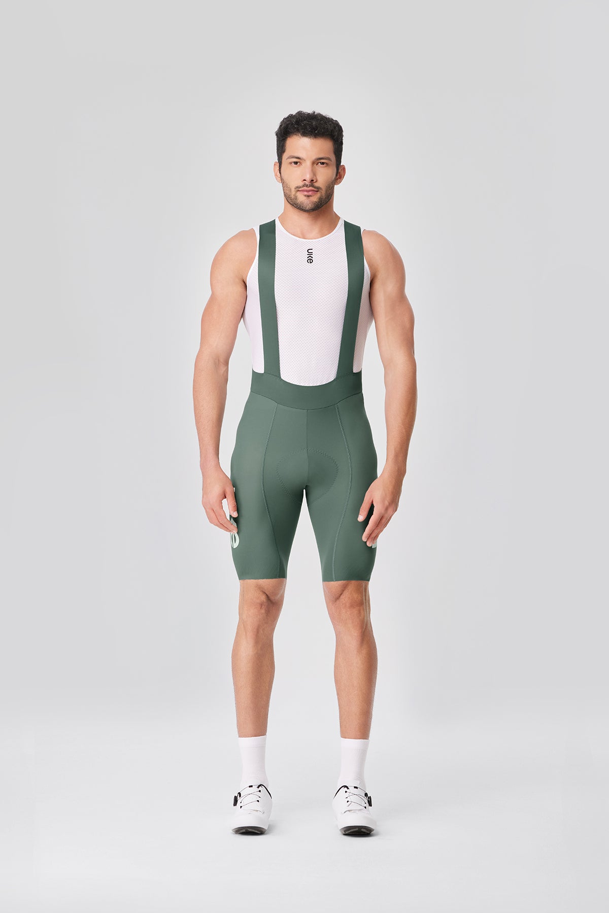 Men's Seamless Bib Shorts SI-1 Shatter the sky - Bluish grey