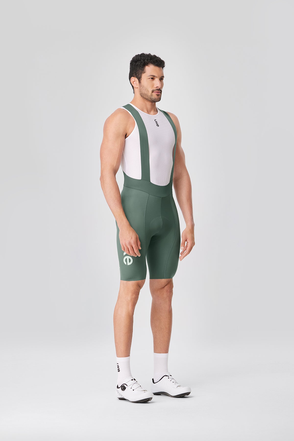 Men's Seamless Bib Shorts SI-1 Shatter the sky - Bluish grey