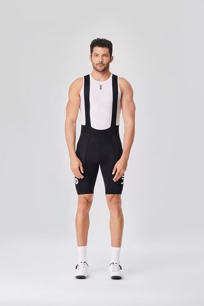 Men's Seamless Bib Shorts SI-1 Shatter the sky - Black