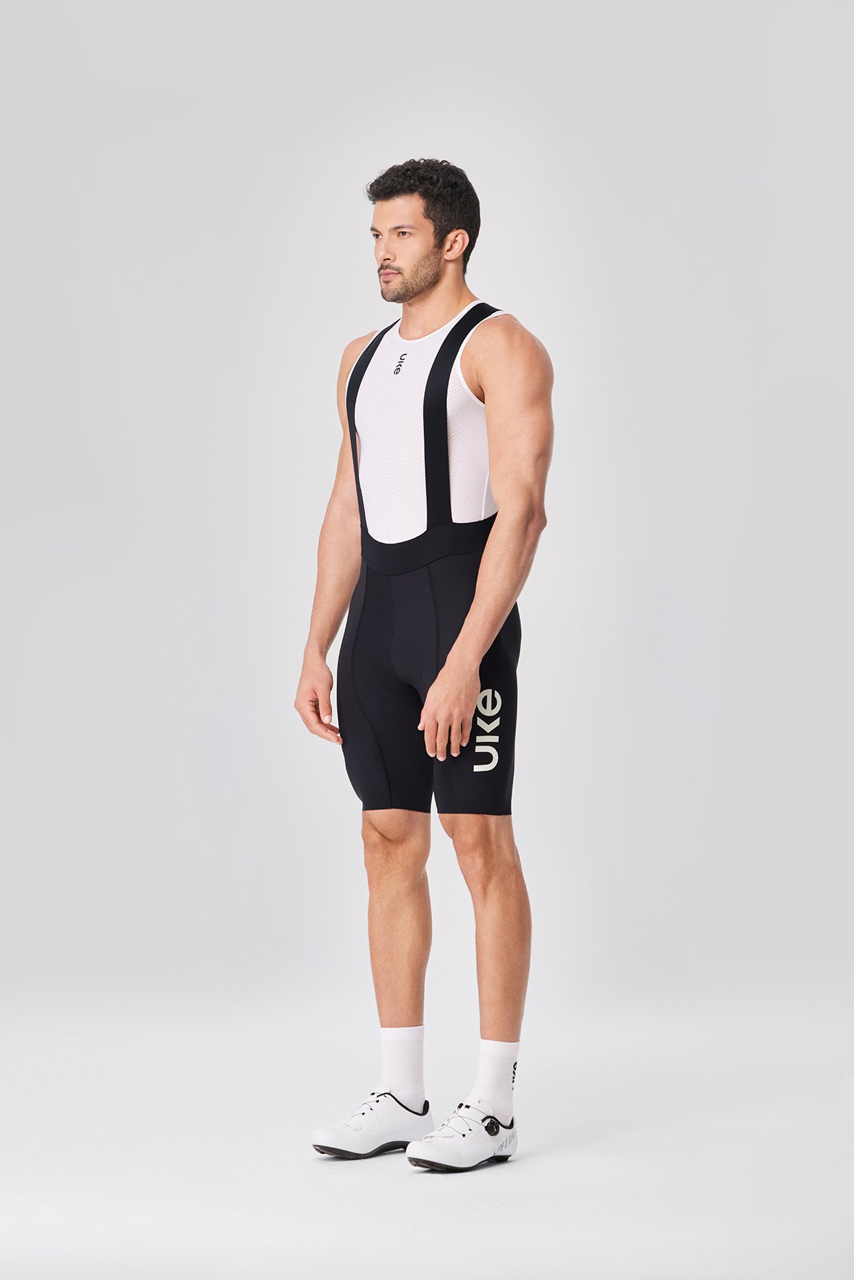Men's Seamless Bib Shorts SI-1 Shatter the sky - Black