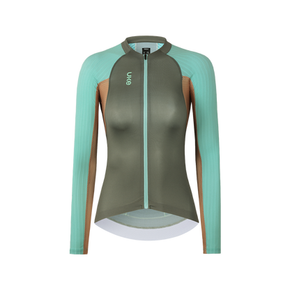 Maillot Manga Larga Mujer PRO Shanxia - Gris Oscuro