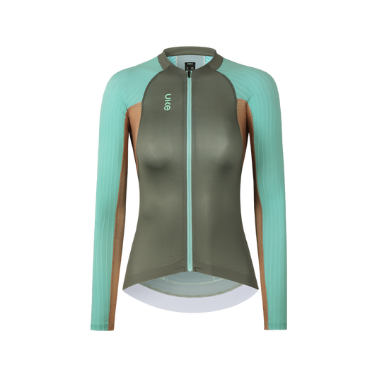 Maillot Manga Larga Mujer PRO Shanxia - Gris Oscuro