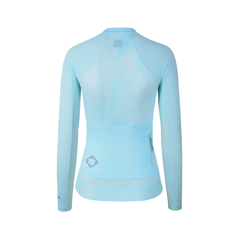 Jersey Manga Larga PRO Shanxia para Mujer -Azul hielo