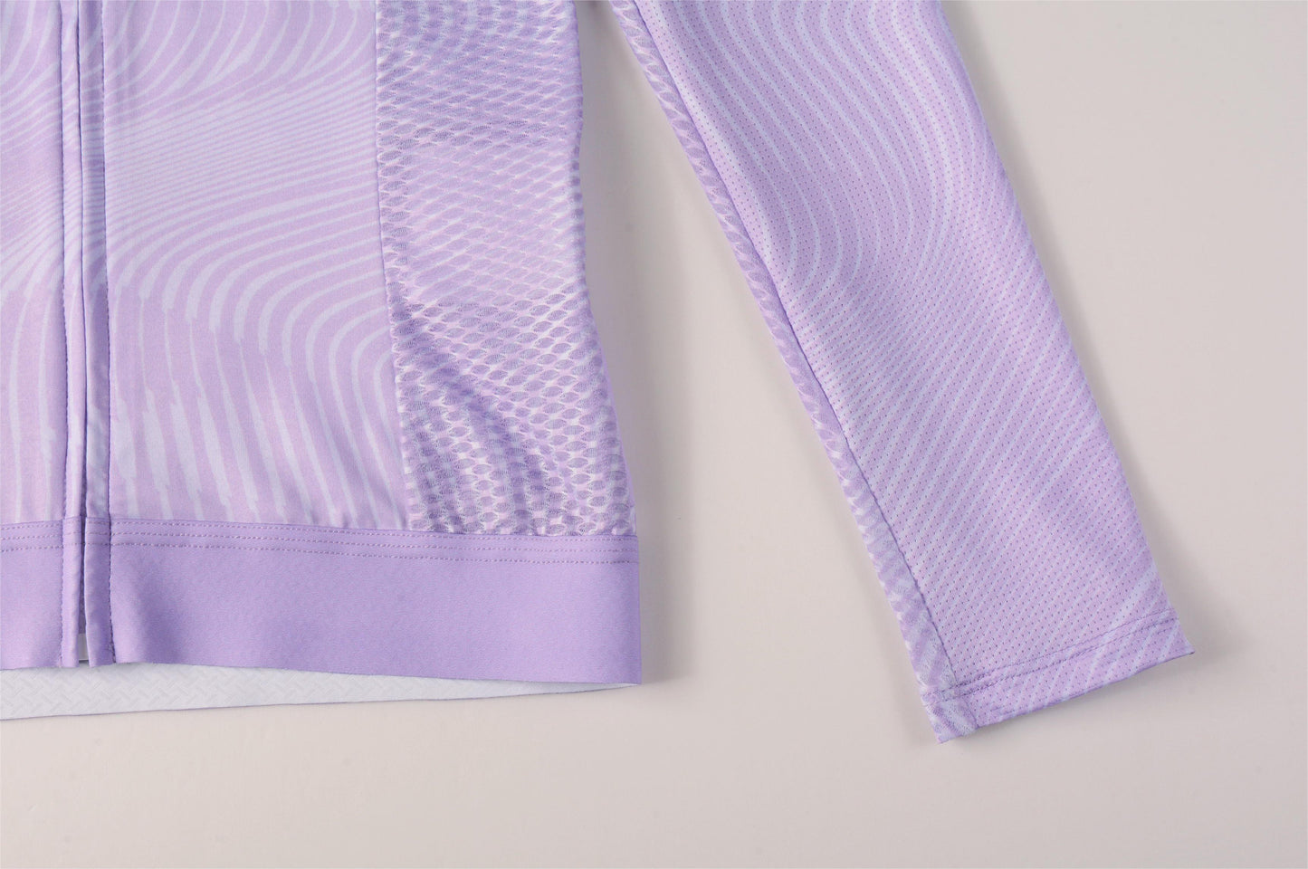 Camiseta de manga larga Qixing para mujer - Morado claro