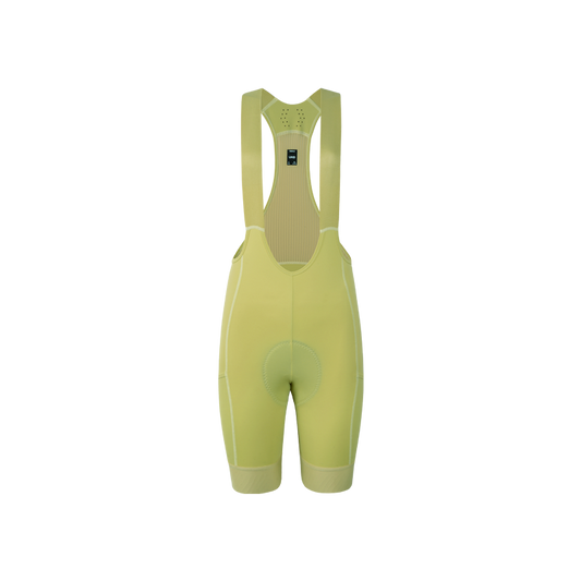 Women's Cargo Bib Shorts Yun Lan-Pale yellow