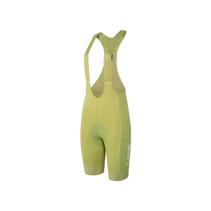 Women's Cargo Bib Shorts Yun Lan-Pale yellow