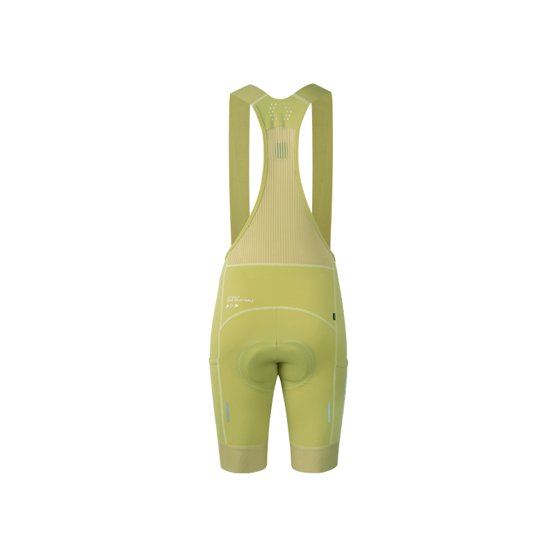 Women's Cargo Bib Shorts Yun Lan-Pale yellow