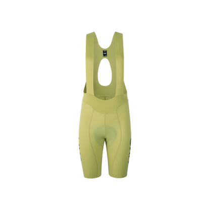 Women's Seamless Bib Shorts SI-1 Curly Shu-Pale yellow