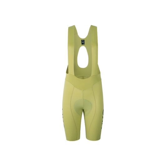 Women's Seamless Bib Shorts SI-1 Curly Shu-Pale yellow