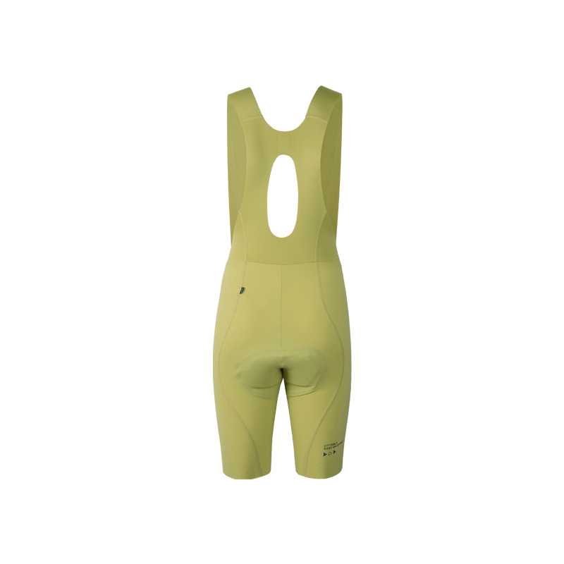 Women's Seamless Bib Shorts SI-1 Curly Shu-Pale yellow