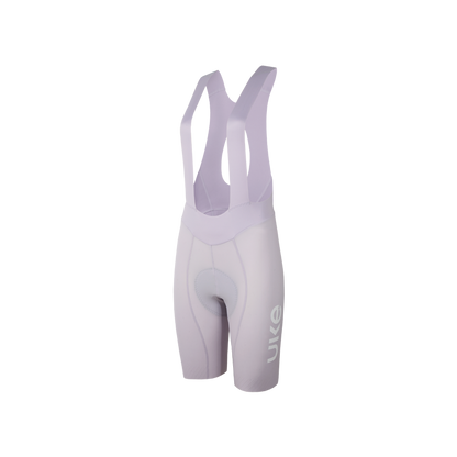 Women's Seamless Bib Shorts Curly Shu-Pale morning glory purple