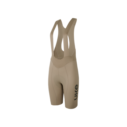 Women's Seamless Bib Shorts SI-1 Curly Shu-Grayish brown