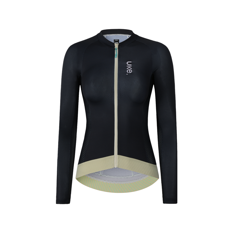 Jersey manga larga para mujer SI-1 YunYu-Negro