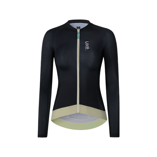 Jersey manga larga para mujer SI-1 YunYu-Negro