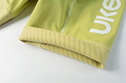 Women's Cargo Bib Shorts Yun Lan-Pale yellow