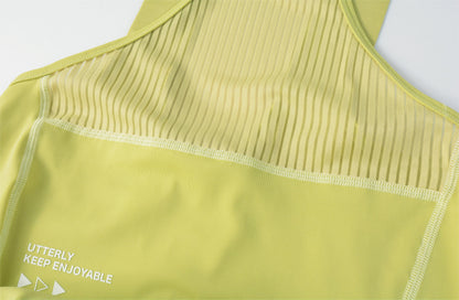 Women's Cargo Bib Shorts Yun Lan-Pale yellow