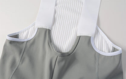Women's Cargo Bib Shorts Yun Lan-Silver moon