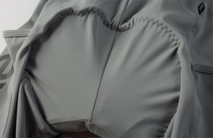 Women's Cargo Bib Shorts Yun Lan-Silver moon