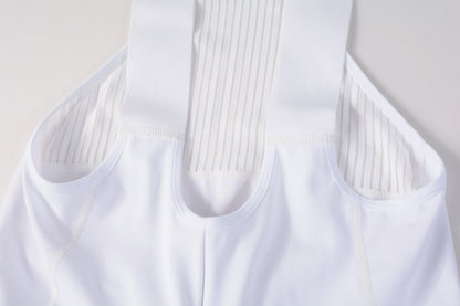 Culotte ciclista con tirantes cargo de mujer Yun Lan-White